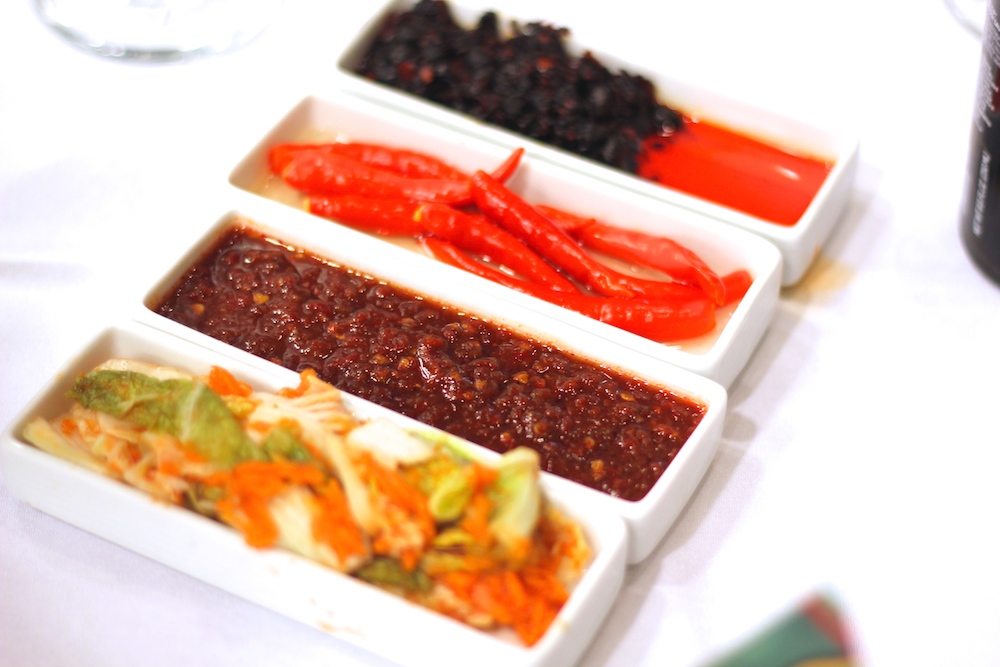 Assorted Korean condiments from Forty Two