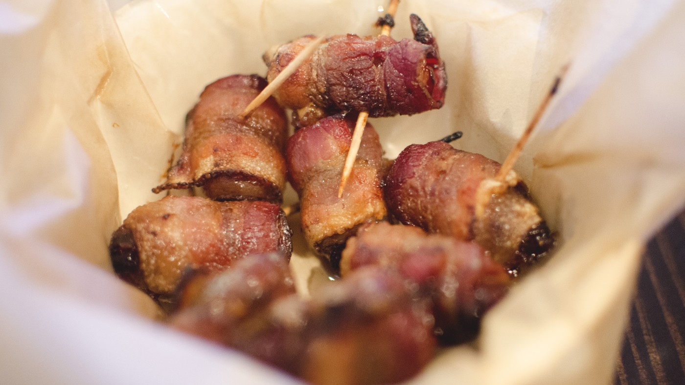 Bacon Wrapped Dates at The Pantry Crest